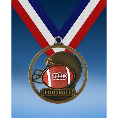 Football 2" Game Ball Medal