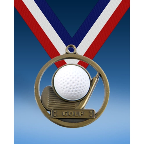 Golf 2" Game Ball Medal