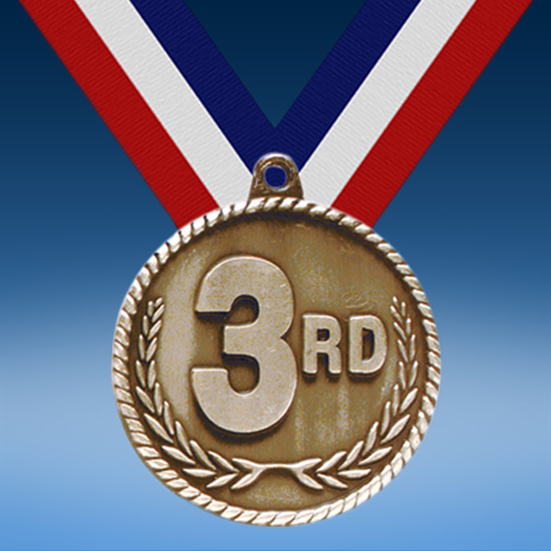 3rd 2" High Relief Medal