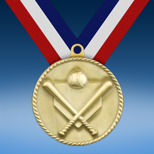 Baseball 2" High Relief Medal-0