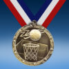 Basketball 2 1/2" Ten Star Medal-0