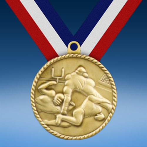 Football 2" High Relief Medal-0