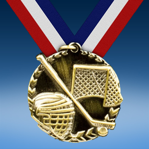 Hockey 1 3/4" Arrow Medal-0