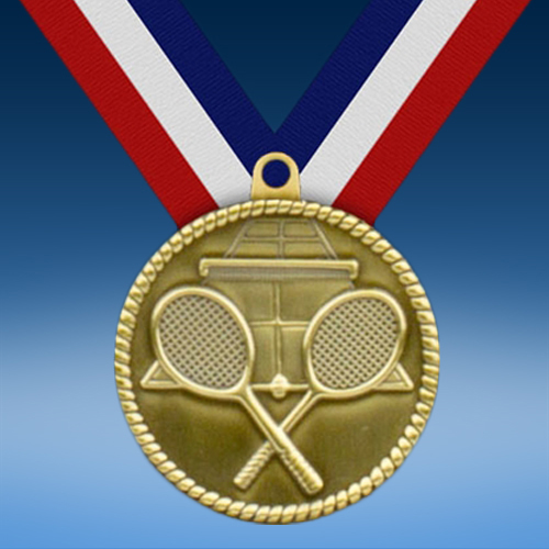 Tennis 2" High Relief Medal-0