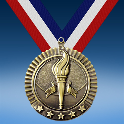 Victory 2 3/4" Five Star Medal-0
