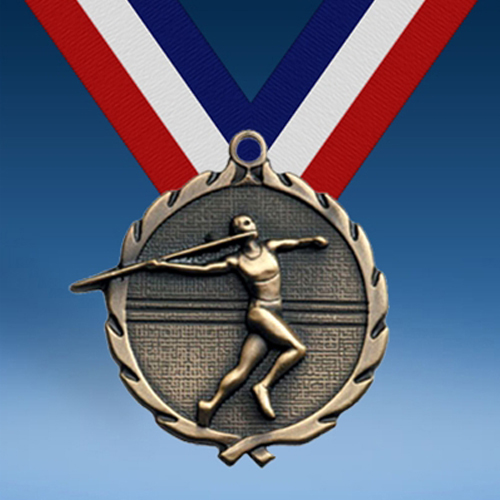 Javelin - Female 1 3/4" Wreath Medal-0