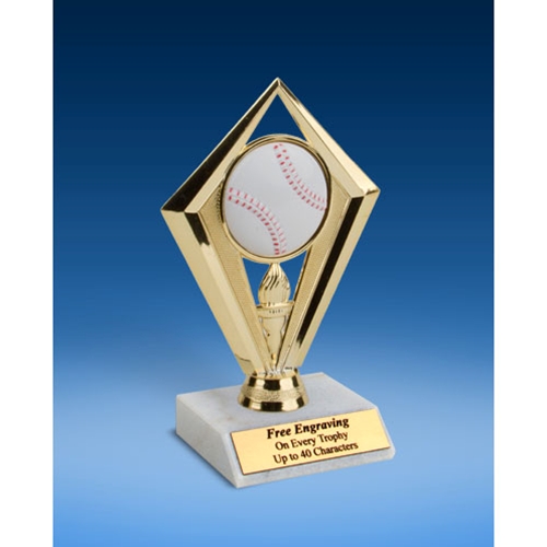 Baseball Diamond Trophy 6"