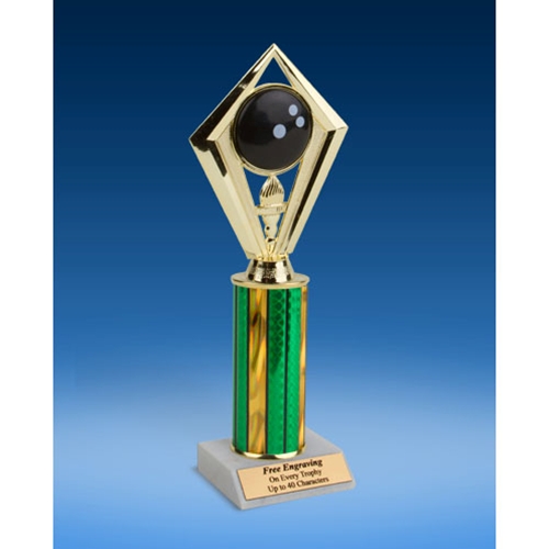 Bowling Diamond Trophy 10"