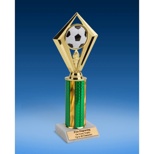 Soccer Diamond Trophy 10"