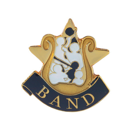 Band Music Banner Pin