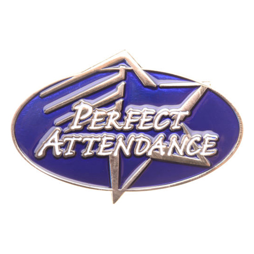 Perfect Attendance Achievement Pin-0