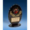 Football Oval Black Acrylic Trophy