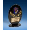 Religious Oval Black Acrylic Trophy