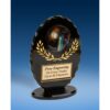 T-Ball Oval Black Acrylic Trophy