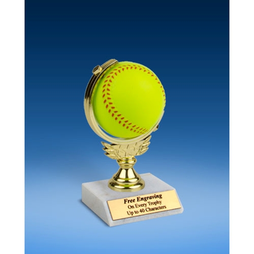 Softball Soft Spinner Ball Trophy 6"