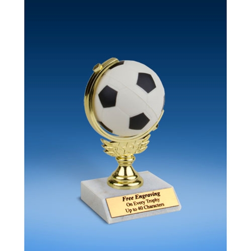 Soccer Soft Spinner Ball Trophy 6"