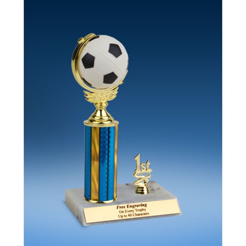 Soccer Soft Spinner Ball Trim Trophy 10"