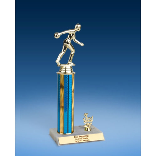 Bowling Sport Figure Trim Trophy 12"