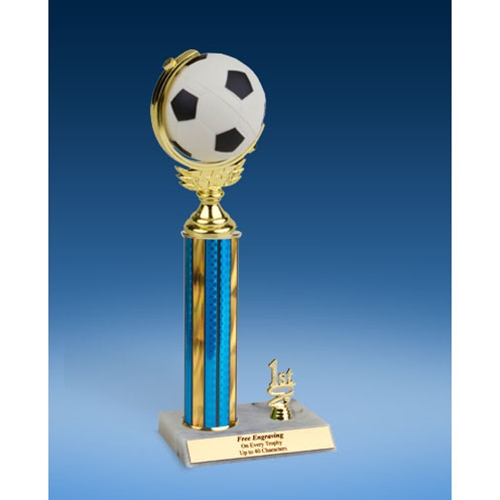 Soccer Soft Spinner Ball Trim Trophy 12"