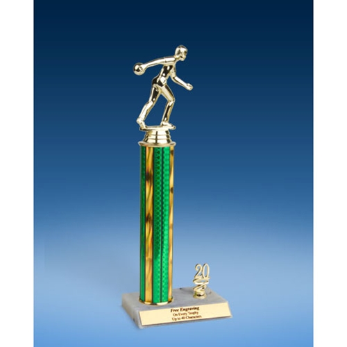 Bowling Sport Figure Trim Trophy 14"