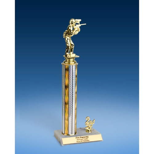 Paintball Sport Figure Trim Trophy 14"