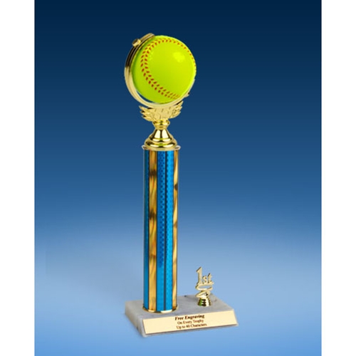 Softball Soft Spinner Ball Trim Trophy 14"