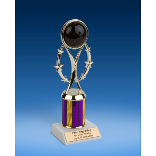 Bowling 9" Colored Sport Figure Trophy
