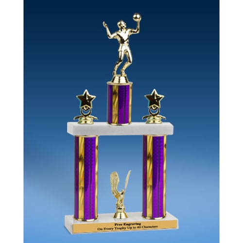 Volleyball Sport Figure 2 Tier Trophy 16"