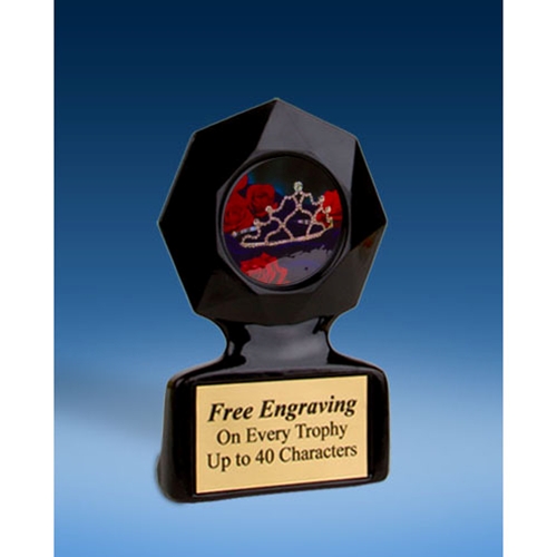 Beauty Pageant Black Star Acrylic Trophy