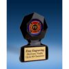 Fire Department Black Star Acrylic Trophy