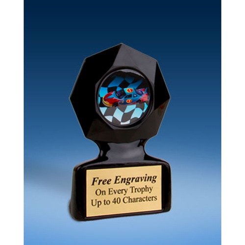 Racing Black Star Acrylic Trophy