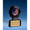 USA Flag Black Star Acrylic Trophy