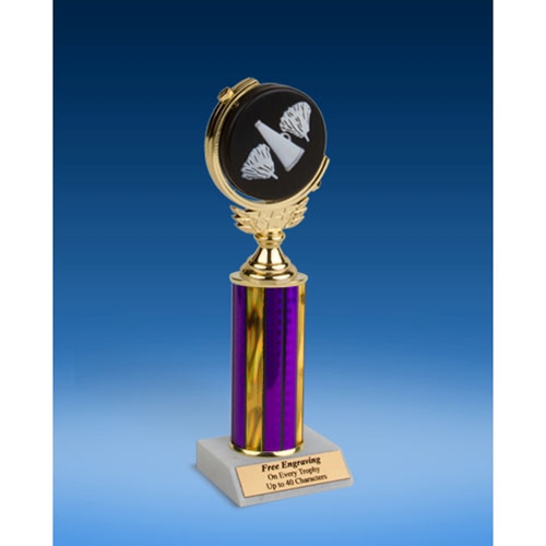 Cheerleading Soft Spinner Ball Trophy 10"