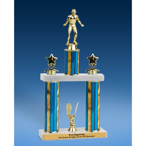 Wrestling Sport Figure 2 Tier Trophy 16"