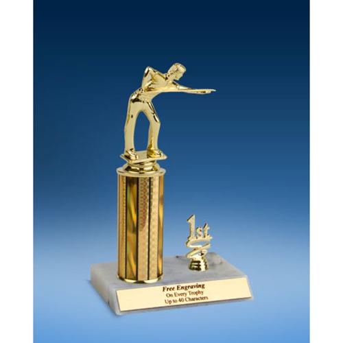 Billiards Sport Figure Trim Trophy 10"