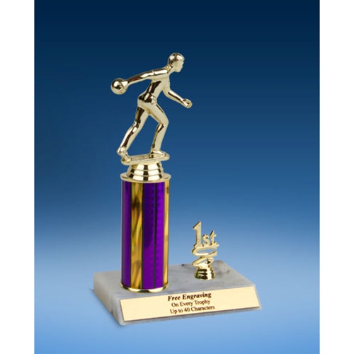 Bowling Sport Figure Trim Trophy 10"