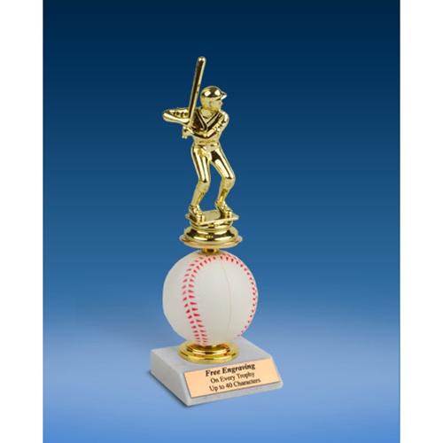 Baseball Sport Figure Soft Spinner Riser Trophy