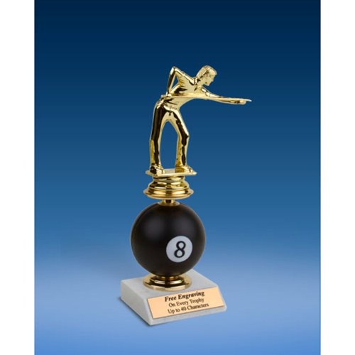 Billiards Sport Figure Soft Spinner Riser Trophy