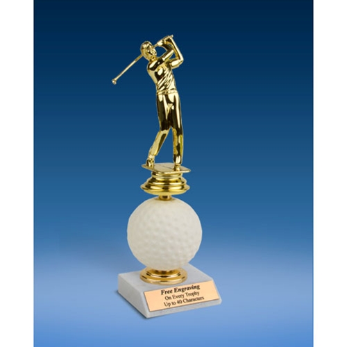 Golf Sport Figure Soft Spinner Riser Trophy