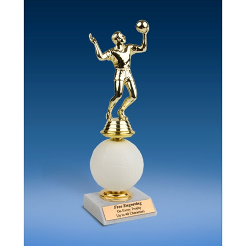 Volleyball Sport Figure Soft Spinner Riser Trophy