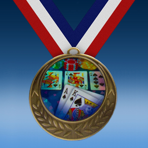 Poker Laurel Wreath Medal-0