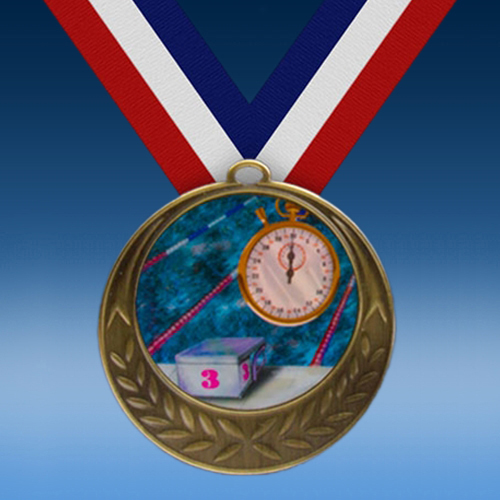 Swimming Laurel Wreath Medal-0