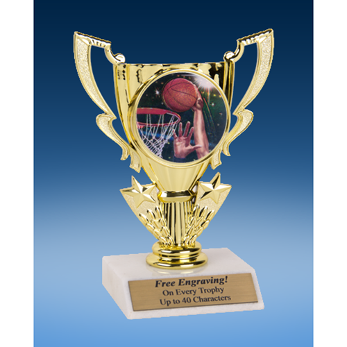 Basketball 2 Victory Cup Mylar Holder Trophy