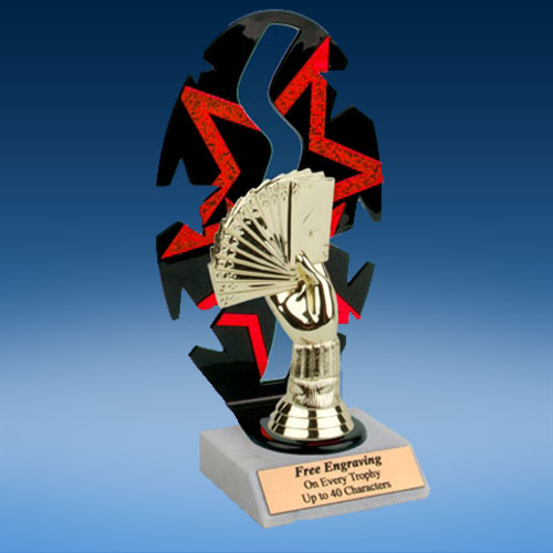 Poker Sport Figure Backdrop Trophy-0