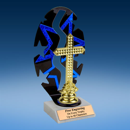 Religion Sport Figure Backdrop Trophy-0
