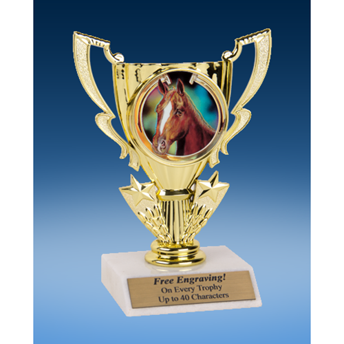 Horse Victory Cup Mylar Holder Trophy