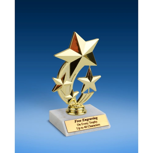 Star 3-Star Sport Spinner Trophy 6"