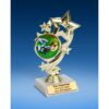 Soccer 3 Star Ribbon Trophy 6"