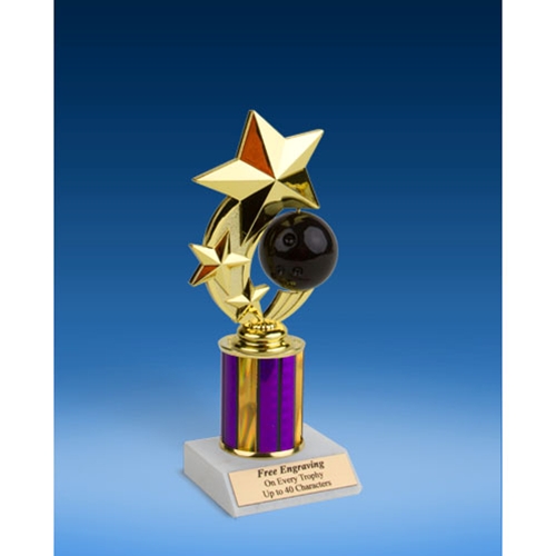 Bowling 3-Star Sport Spinner Trophy 8"