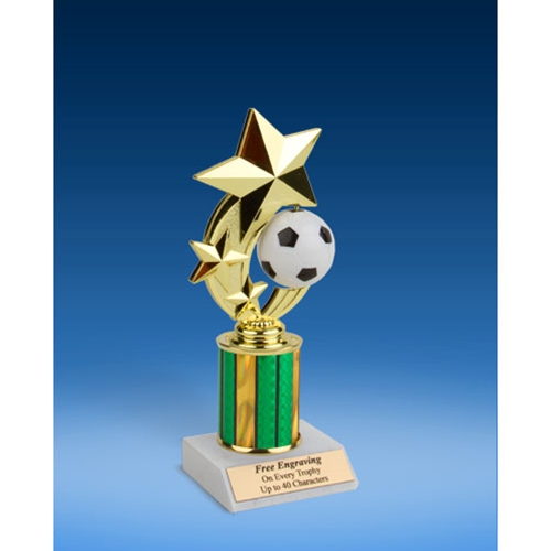 Soccer 3-Star Sport Spinner Trophy 8"